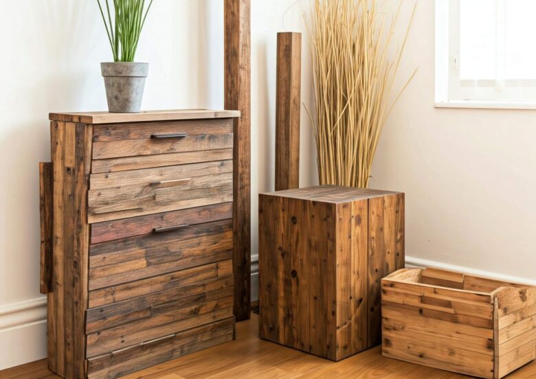 Como Decorar uma Sala Pequena com Peças Artesanais de Madeira Reciclada