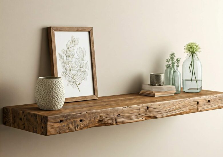 Como Fazer uma Prateleira Flutuante com Madeira Recuperada para Ambientes Pequenos