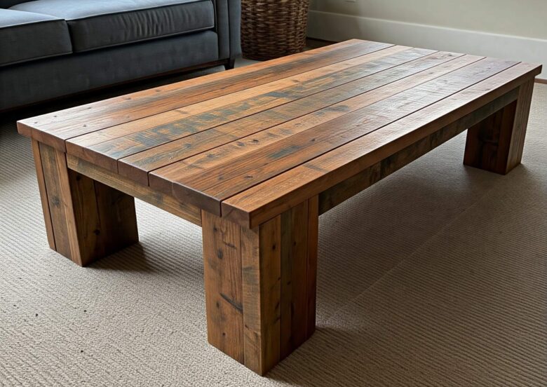 Mesa de Centro DIY Transforme Madeira Antiga em um Item Sofisticado