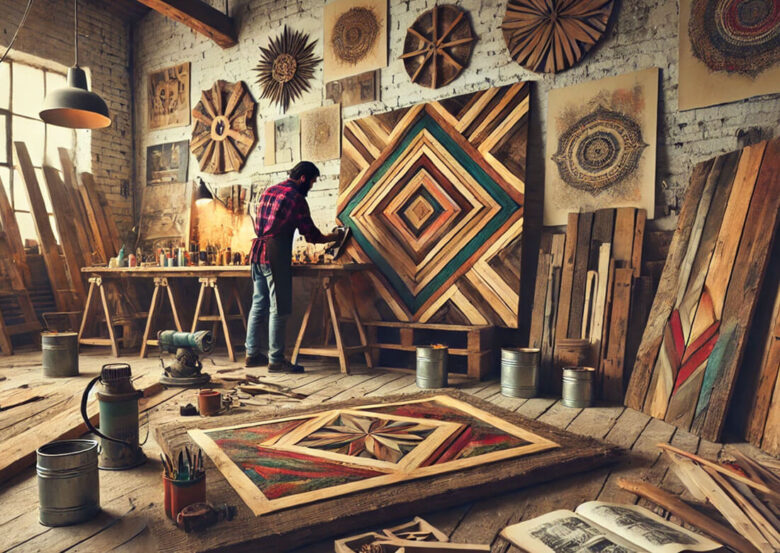 Descubra 5 ideias criativas para transformar madeira velha em arte para parede